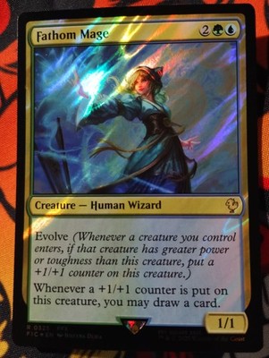 SURGE FOIL Fathom Mage - FIN FIC Commander - NM - Magic: The Gathering - MTG