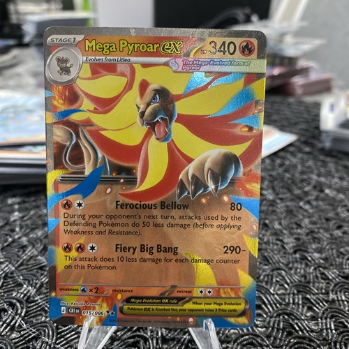 Pyroar Caos Rising Pokémon TCG Mega Pyroar ex 015/086 Me04: Chaos Rising Holo MINT/Near ...