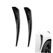 2PCS Car Fender Side Vents, ABS Spoiler Body Fender Cover, Air Flow Black
