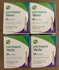 1 x OneTouch Verio 100ct Test Strips- 4x25ct Exp-03/31/2026-11/30/2026