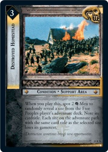 Destroyed Homestead Lightly Played LOTR: The Hunters