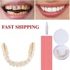 1 Set Dentures Fake Teeth DIY Kit Top and Bottom Dentures Temporary Fake Teeth