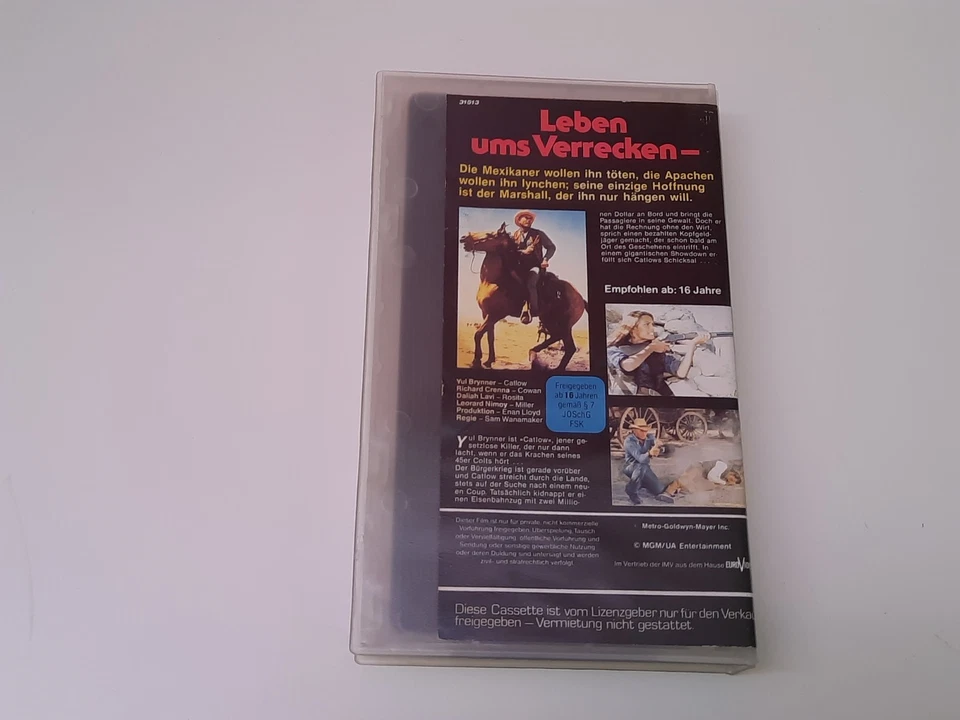 Catlow Leben ums Verrecken 1971 VHS German PAL Video Yul Brynner Glasbox Einlege - Bild 2 von 4