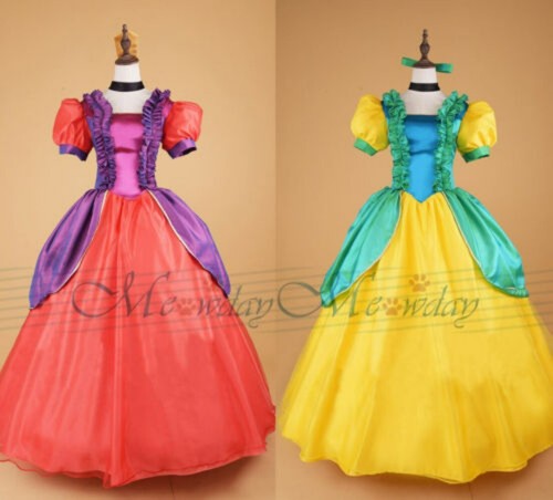 Cinderella Step Sisters Costume Anastasia Drizella Adult Cosplay Dress Ball Gown - 第 1/10 張圖片