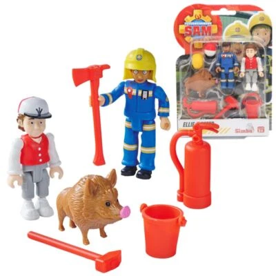 SIMBA DICKIE GROUP Ellie, Peter, Wildschwein | Spiel-Figuren Set | Feuerwehrmann Sam