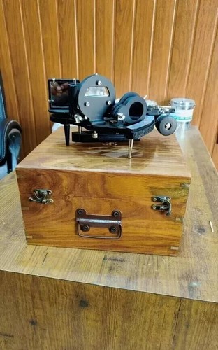 9" Vintage Solid Aluminium Tamaya Sextant W/Box Accurate Working Navigation Gif - Picture 5 of 7
