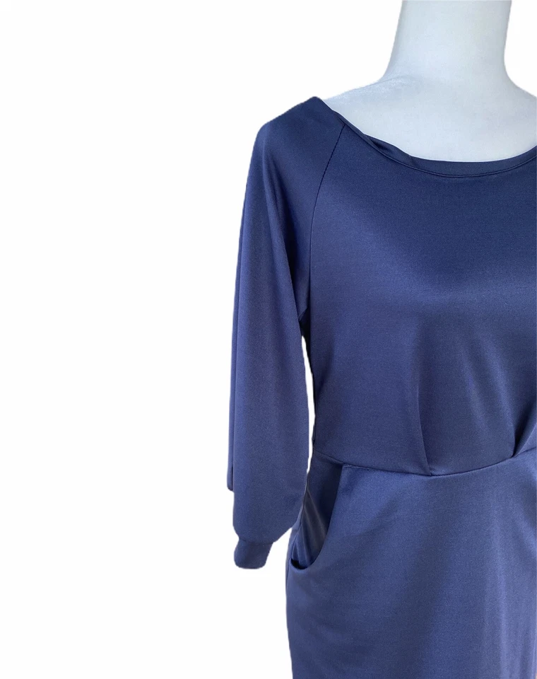 Vestido para mujer de colección azul marino lápiz movible talla pequeña años 60’s midi pinup Foto 3 de 4