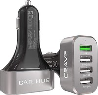 Crave Carhub 54W 4 Port Usb Kfz-LadegeräT Quick Charge 3.0 - Schwarz