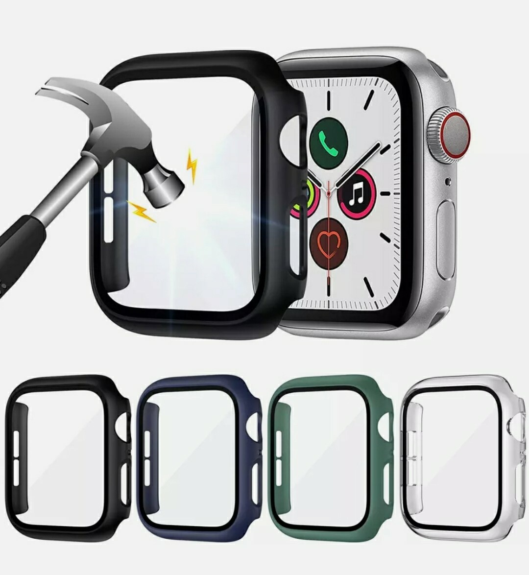 LORDSON 4Pack Smart Watch Cover Protector 44mm,Black/Midnight blue/Green/Clear eBay