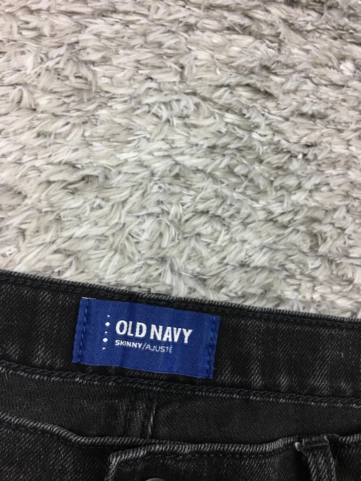 Pantalones de mezclilla ajustados Old Navy para niñas talla 14 Plus negros ajustables para jóvenes Foto 4 de 4