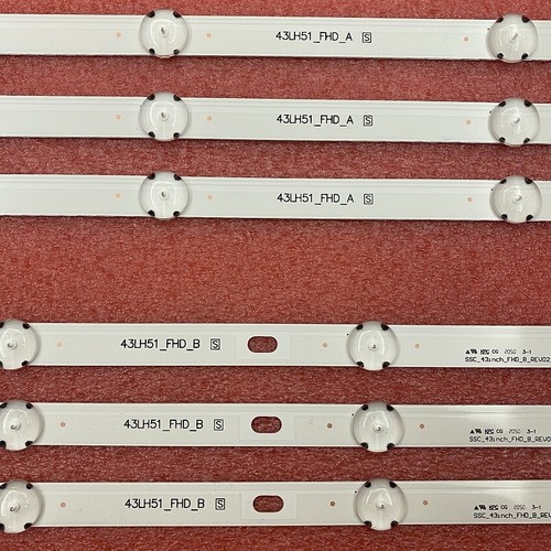 Tira LED para LG 43LJ5550 43LJ594V 43LJ595V 43LJ610Y 43LJ6130 43LJ6140 43LJ614T - Imagen 3 de 8