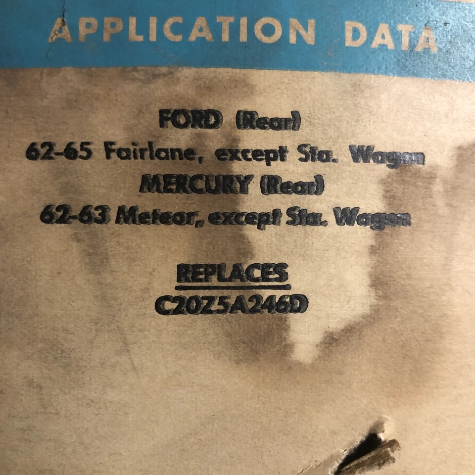 Conjunto de suspensión de silenciador trasero Ford Fairlane 1962 a 1965 en caja B-196 Foto 4 de 4
