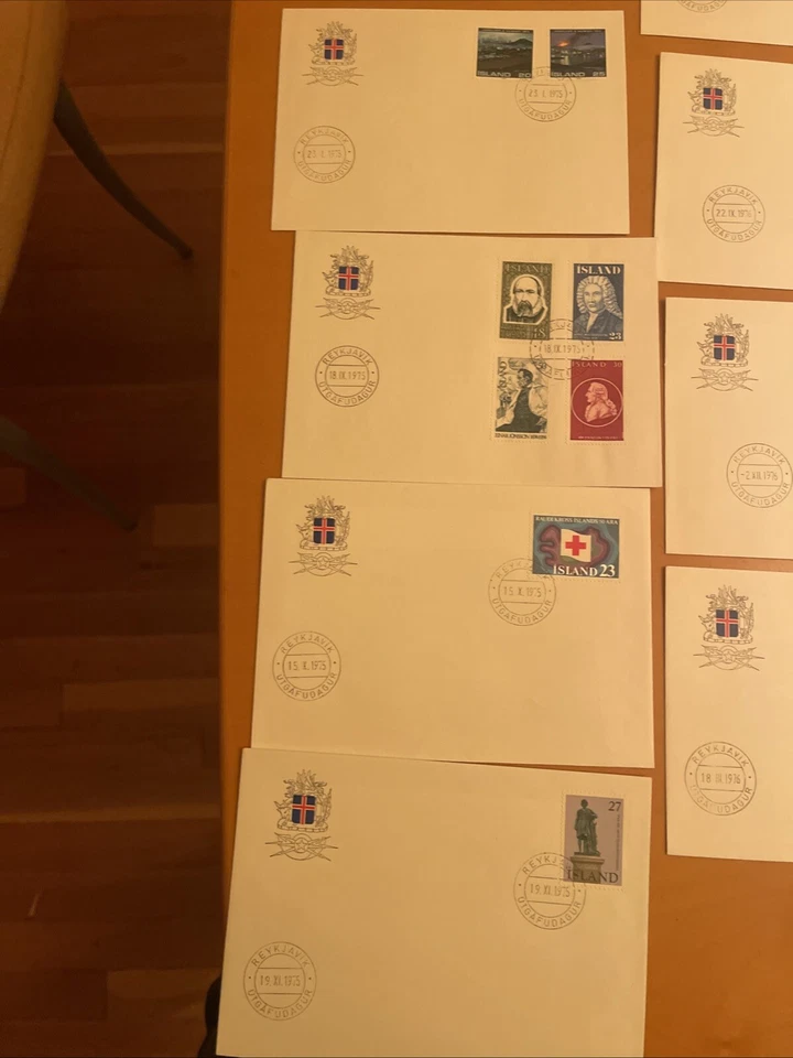 Iceland FDC  1975-1977 Various 19 Covers, XF Condition, See Photos - Image 3 of 4
