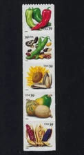 #4003-07 Crops Of America Coil Strip of 5 stamps mint NH