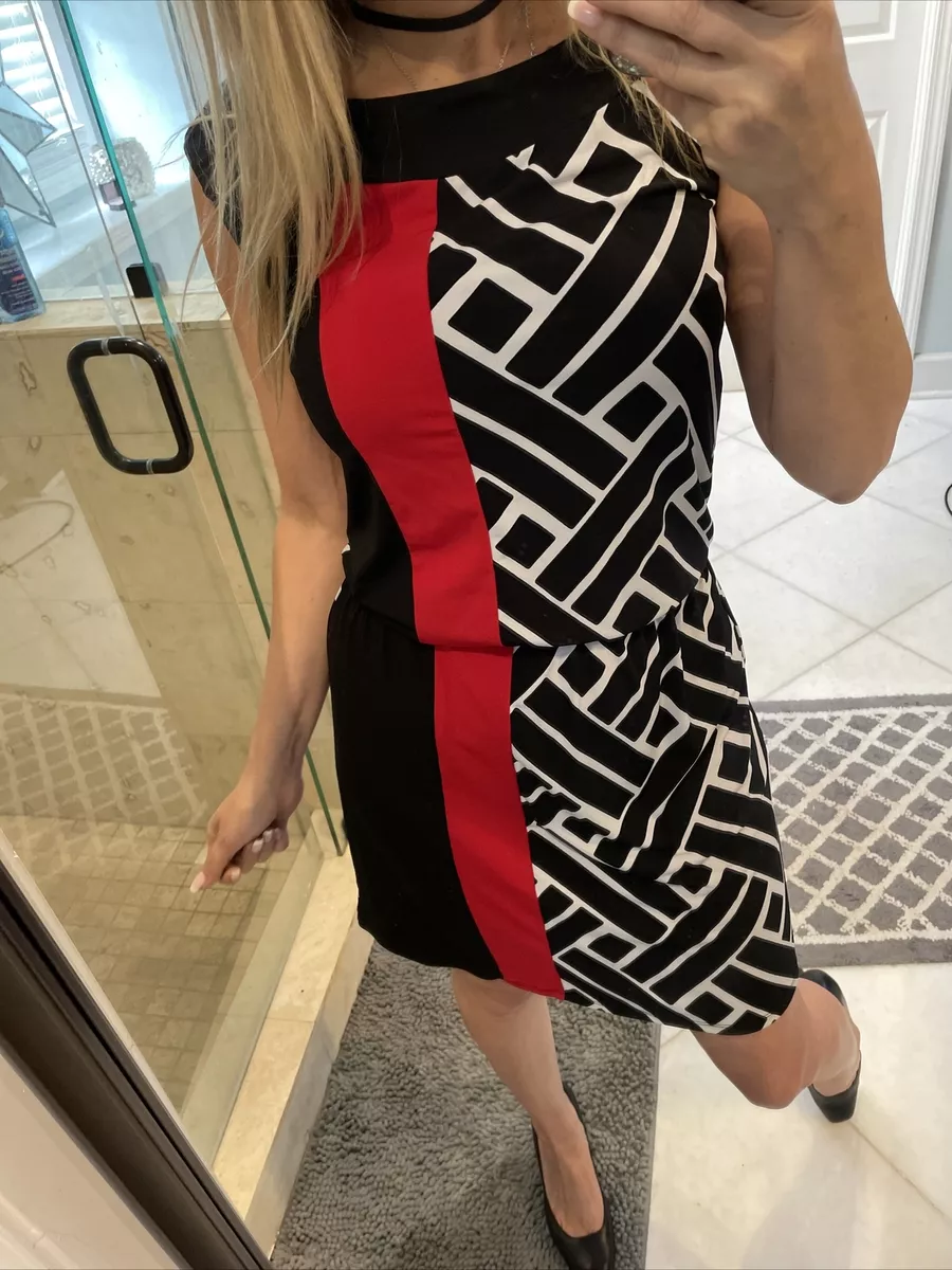 White house black top market red dress