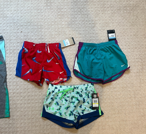 Girls Nike & Adidas & Under Armour capris and shorts New Size M Lot of 5 - Picture 3 of 8