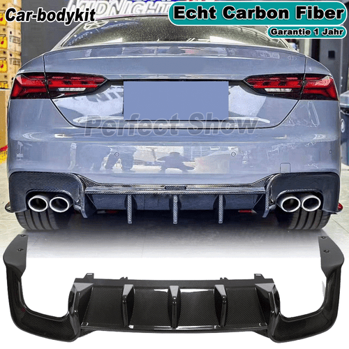Carbon Heckdiffusor Diffusor Heckansatz Spoiler Für Audi A5 S-line S5 2020-2021