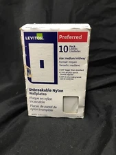 Leviton Wall-plate 1-Gang Midway Toggle Nylon White 10-Pack NEW NIB Kg