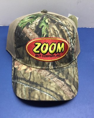 Zoom Bait Company Inc Adjustable Baseball / Trucker Fishing Hat Mossy Oak  Camo. 