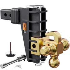 Trailer Hitch with Hook Fits 2" Receiver 6" Adjustable Drop Hitch 17000LBS Solid