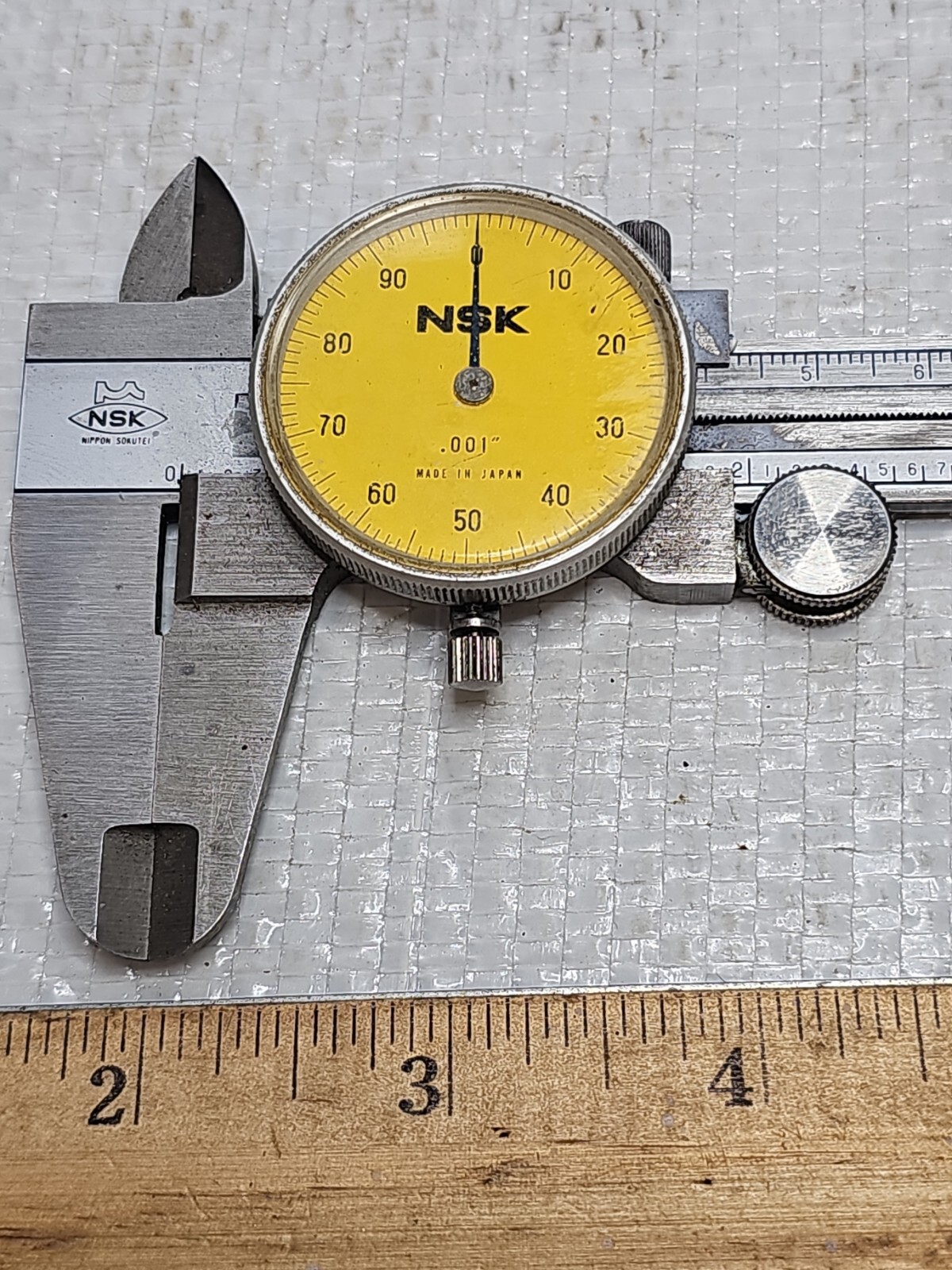 VINTAGE NSK JAPAN 6" SIX INCH DIAL CALIPER VERNIER MICROMETER INCH