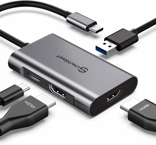 HDMI Adapter, USB C Hub to Dual HDMI 