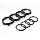 Rear Trunk Emblem for Audi A1 A3 A4 A5 A6 S4 S5 S6 Black Rings Abs Badge