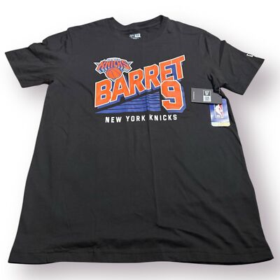 NBA New York Knicks RJ Barret Player Black T-Shirt Large NWT