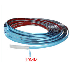 Car Chrome Moulding Strip Trim Door Edge Window Bumper Decoration 10mmx3M Silver