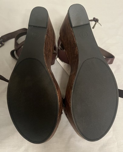 Women’s Mossimo VONDRA Woven Brown Tan Black Wedge Platform Summer Sandal Size 9 - Picture 6 of 6