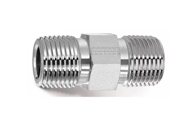 1/8 x 1/8 MNPT 316ss Hex Nipple PARKER 2-2 MHN-SS - Image 2 of 2