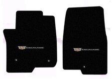 New 2021 - 2024 Cadillac Escalade Black 2 Piece Floor Mats Set New Crest Logo