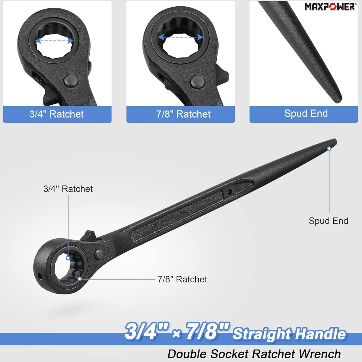1 Point Rachet Ratchet Scrench Uxcell 19 X 22mm 12-Point Scaffold Podger Ratchet ...