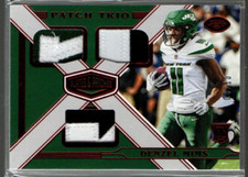 2020 Panini Plates and Patches Rookie Patches Trio Red #19 Denzel Mims /10