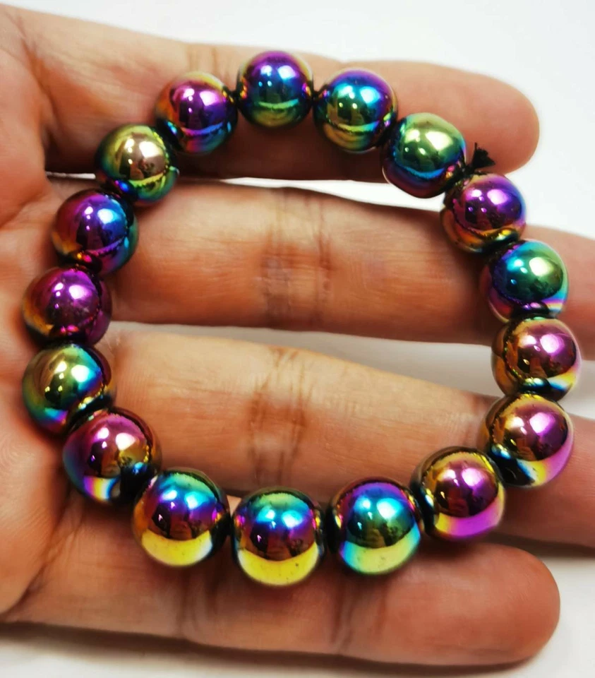 PULSERA GRANDE MALA CUENTAS LEKLAI ARCO IRIS 7 COLORES PROTEGER RIQUEZA AMULETO TAILANDÉS DE LA SUERTE  Foto 4 de 4