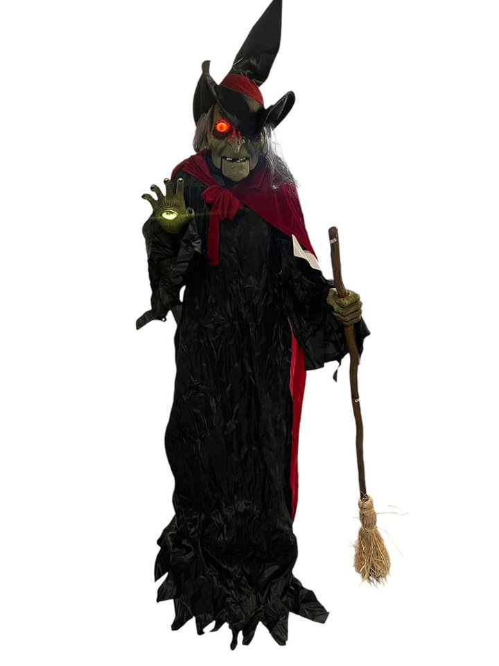 HOME ACCENTS 7 Foot Animated SPELLCASTING Witch with LED Technology and