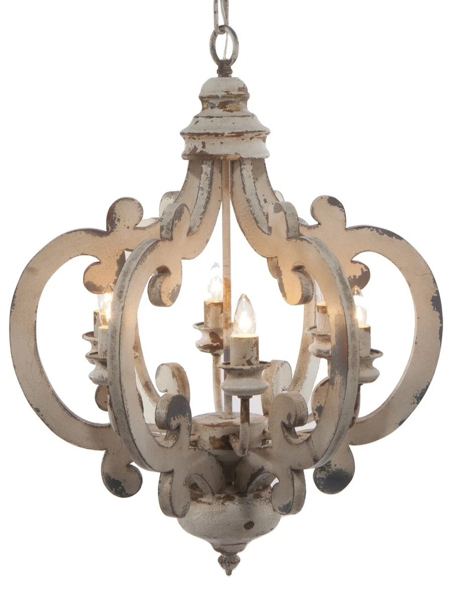 Whitewashed chandelier deals
