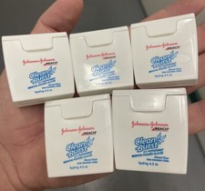 Lot of 5 NEW Vintage Johnson Reach Cleanburst Icy Peppermint Waxed Floss 4.5 HTF