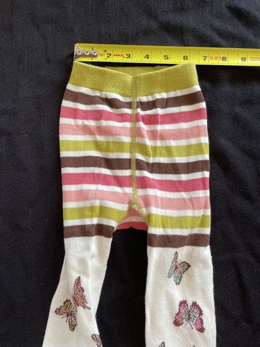 MATILDA JANE NWT Ivory/Green/Brown/Pink Butterfly Tights, Size 4 - 6 - Picture 8 of 9