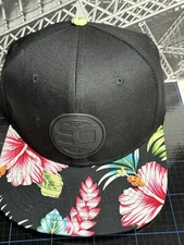 Snapback Hat Flat Brim Baseball Cap Trucker Solid Plain Blank Men Hip Hop Floral