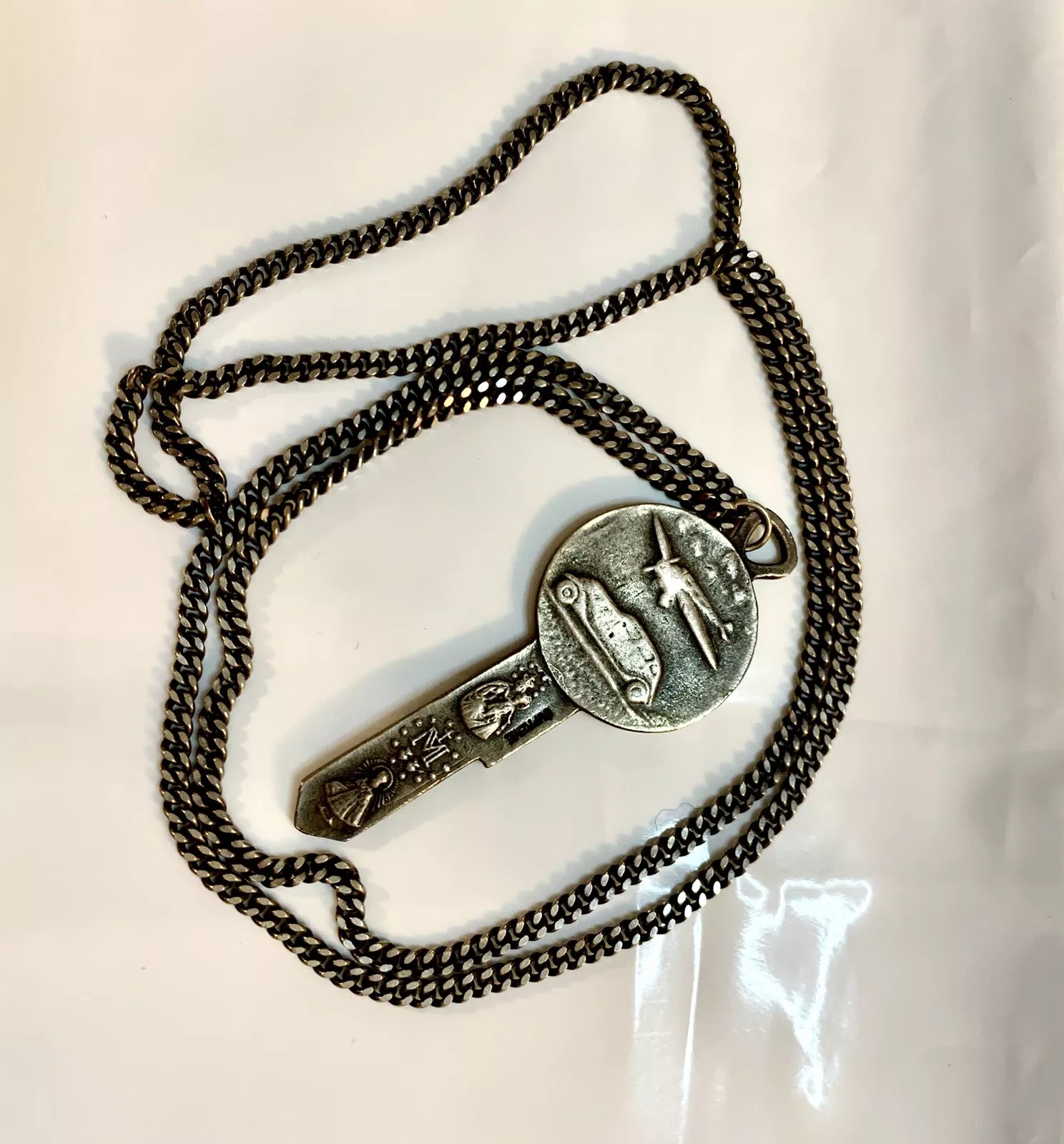 Supreme St. Christopher Sterling Silver 925 Chain Necklace Key Pendant New FW11