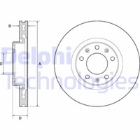 2X Delphi BG4669C Bremsscheibe FüR Peugeot