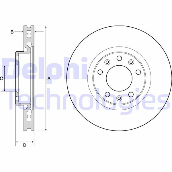 2X Delphi BG4669C Bremsscheibe FüR Peugeot-image