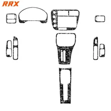 24Pcs Forged Carbon Fiber Dash Trim Kit For Honda Civic 1999-00 Interior Overlay