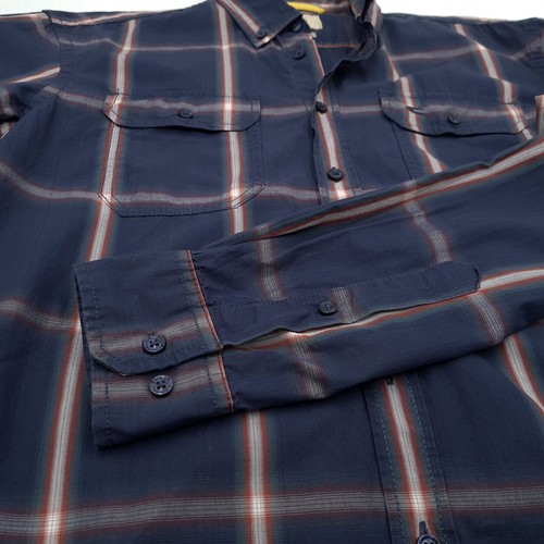 Vintage Camel Active Men Shirt Blue Flannel Traveler Explorer Tf2 Size M - Picture 8 of 8