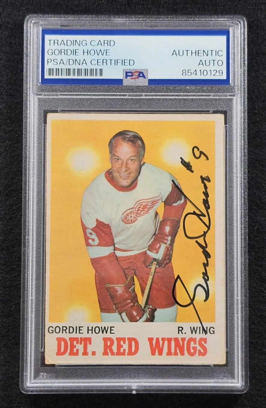 Gordie Howe Autographed Signed 1970-71 O-Pee-Chee Card-HOF-DETROIT RED WINGS-PSA 