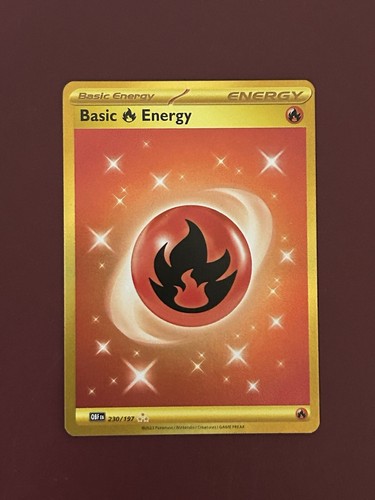 Basic Fire Energy 230/197 Sv03: Obsidian Flames Holo - 第 1/2 張圖片