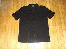 HUGO BOSS MEN'S REGULAR FIT BLACK SHORTSLEEVES SHIRT SIZE XL HARDLY WORN 