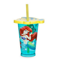 Disney Store Little Mermaid Tumbler with Straw - 12 oz - New