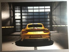 2018 Porsche 911 Turbo S Exclusive Coupe Showroom Advertising Sales Poster RARE!
